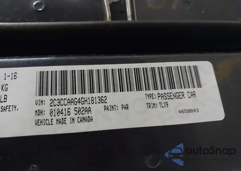 2016 Chrysler 300 Limited z USA, uszkodzony, nr VIN 2C3CCAAG4GH181362